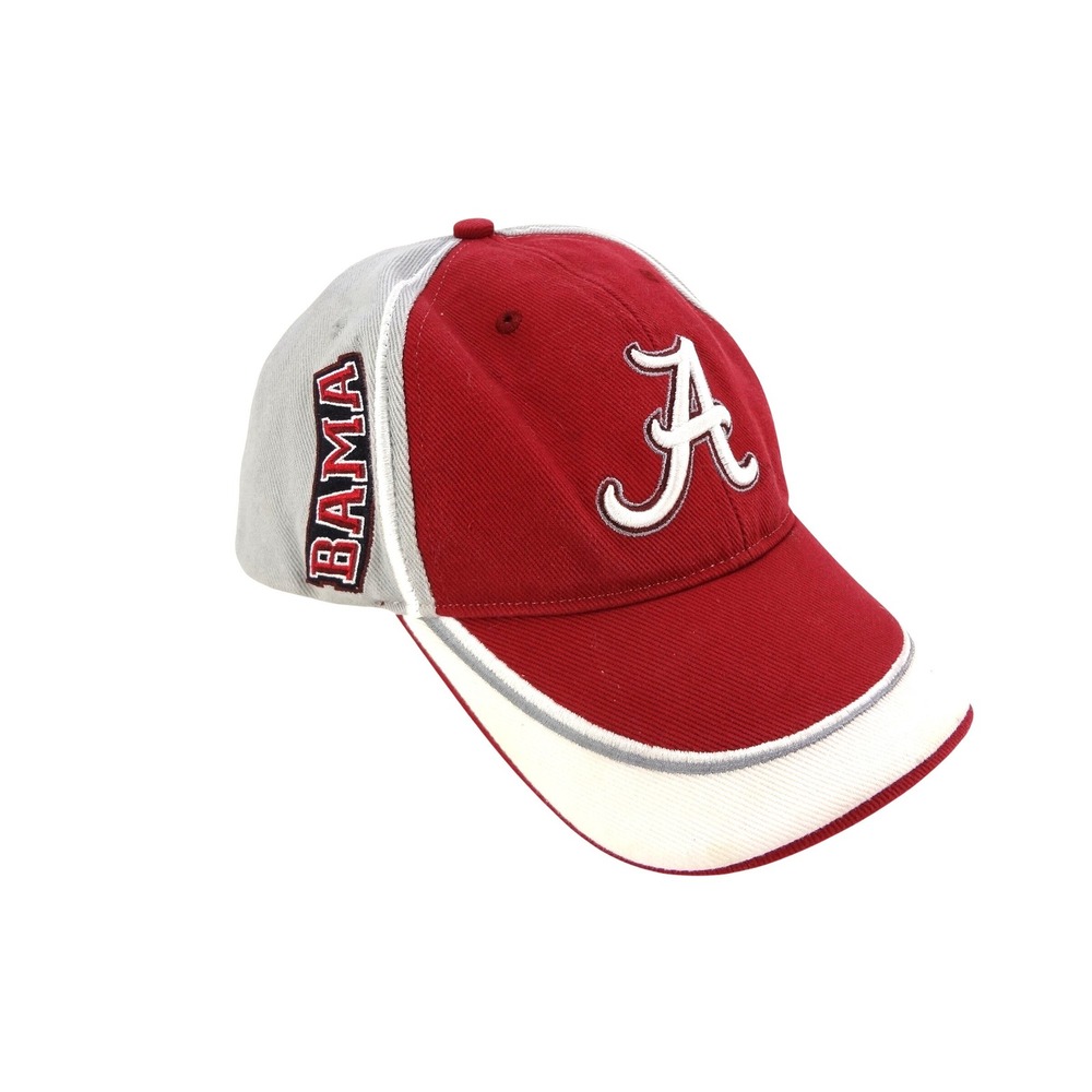 Alabama Crimson Tide Hat Mens Red Grey White Bama Logo Adjustable Baseball Cap